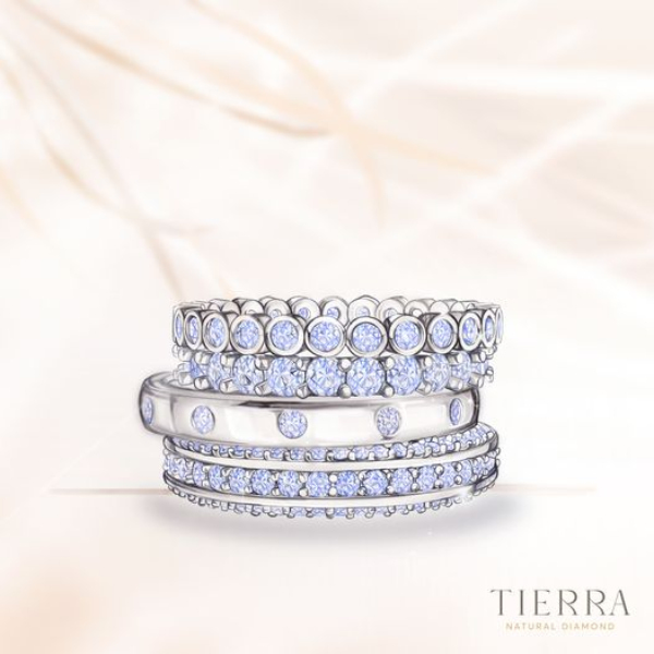 Nhẫn nạm kim cương kiểu Eternity